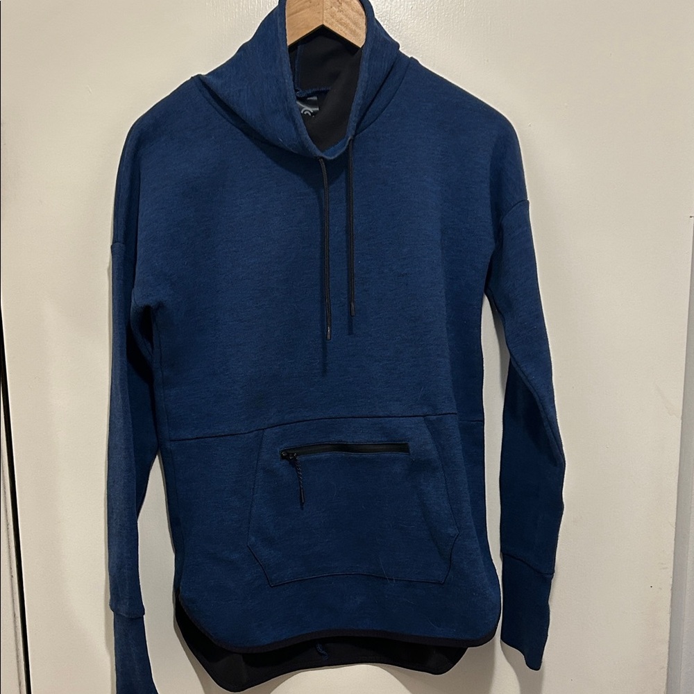 Champion Womens Blue Scoop Neck Hoodie - size small
